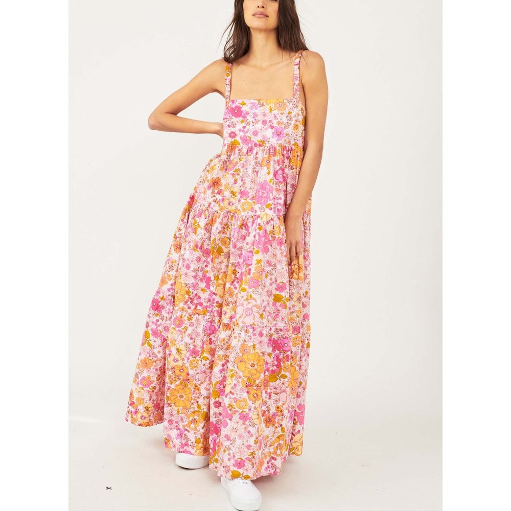 NWT Free People Park Slope Maxi Dress / Blossom Combo